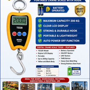 200KG DIGITAL HANGING WEIGHING SCALE