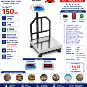 450 × 550 mm SS Platform Scale